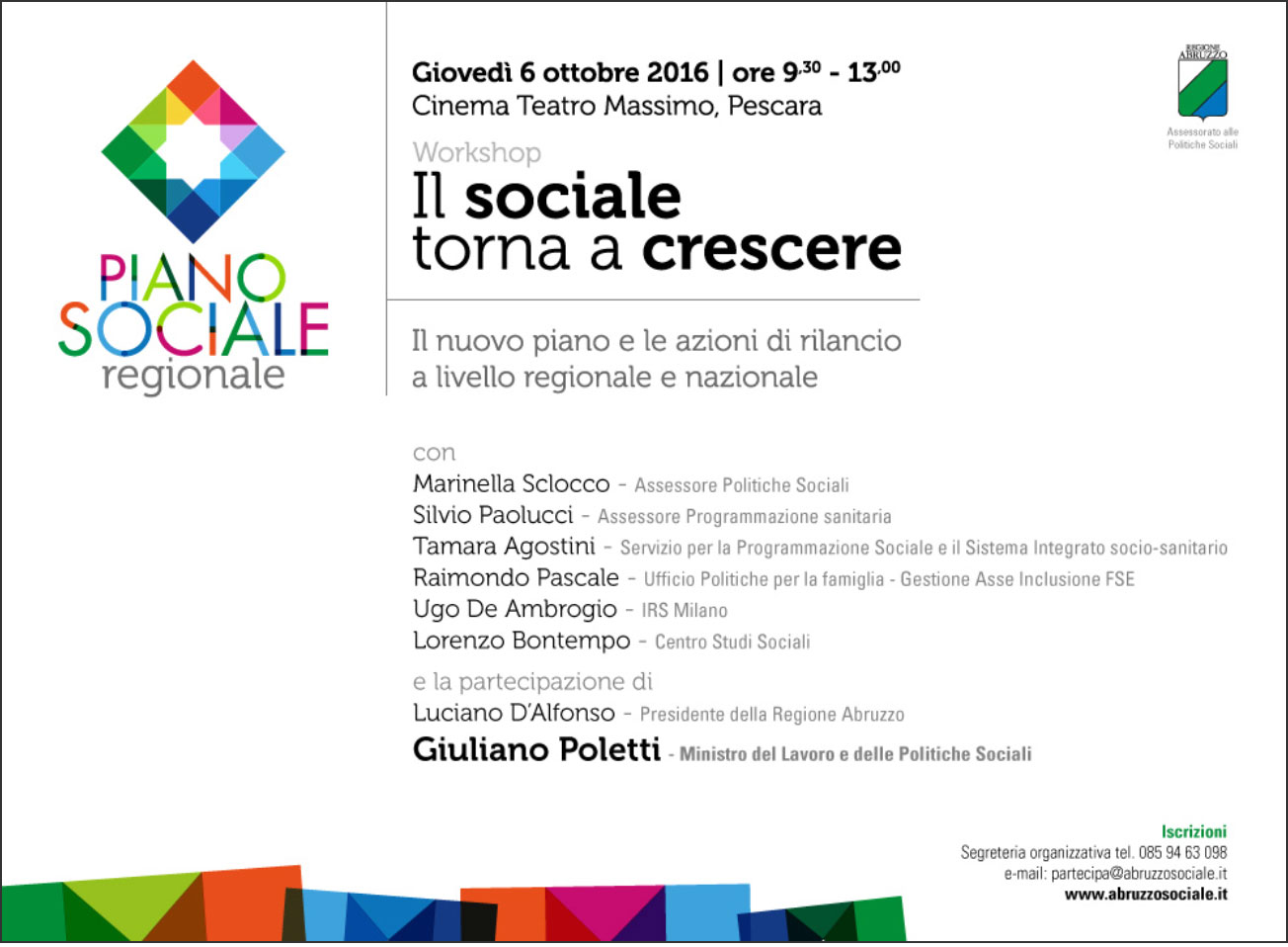 Workshop sul nuovo Piano Sociale alla presenza del Ministro Poletti